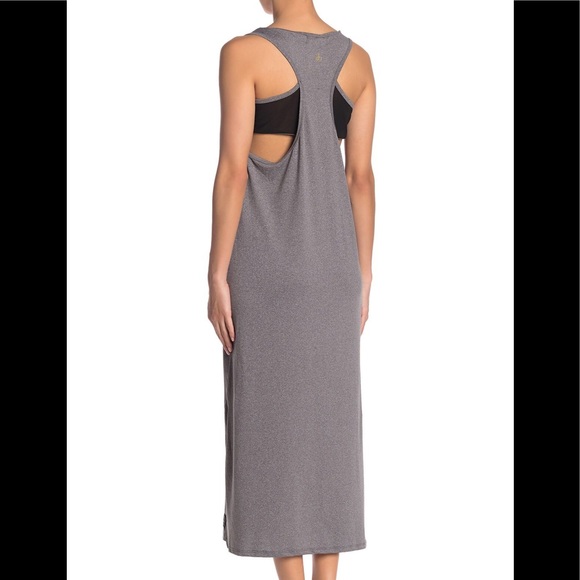 NWOT SAM EDELMAN GRAY MESH RACERBACK DRESS SIZE LARGE - Picture 2 of 4